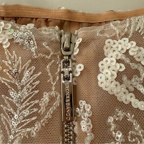 NWOT Bronx and Banco Midnight Bridal Sequin Mini Dress in White - Picture 12 of 15